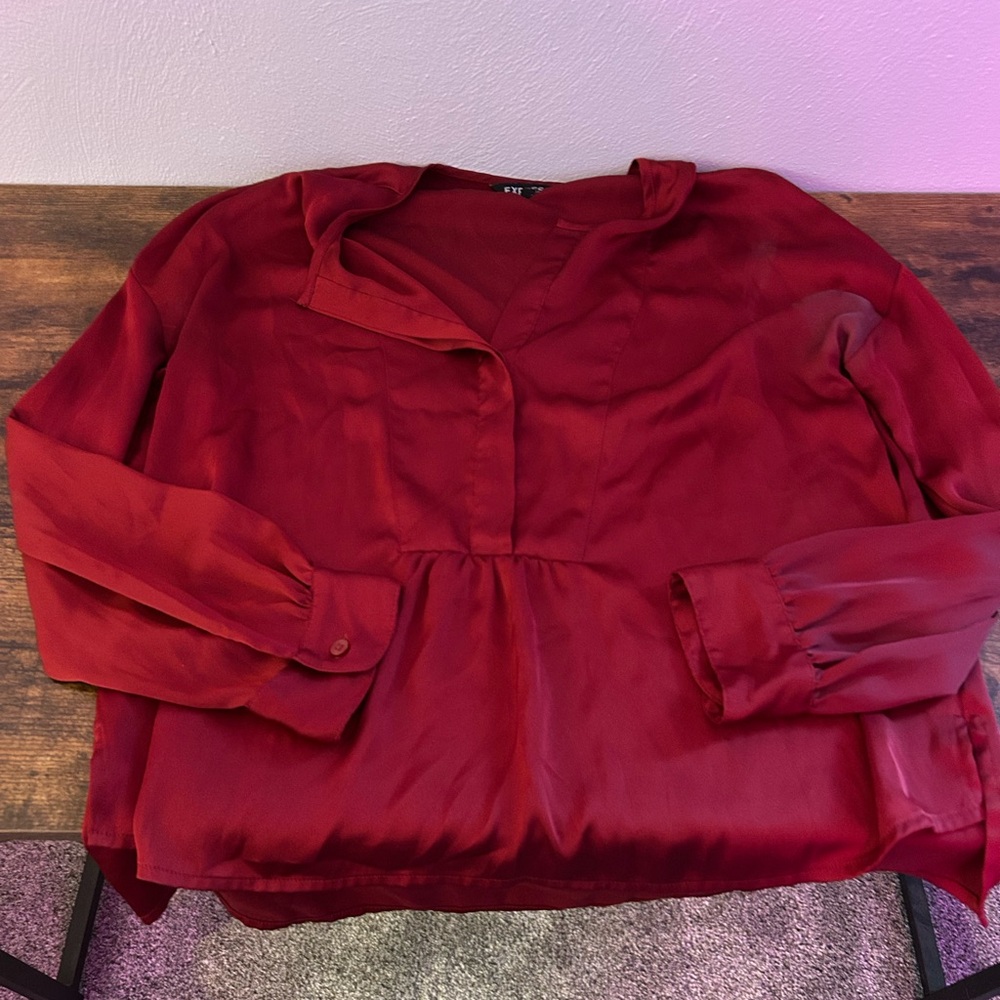Elegant Red Women's Top